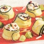 Zucchini Röllchen mit Ziegenfrischkäse
