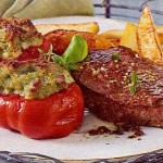 Steaks mit Ofen Tomaten