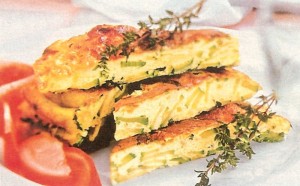 Zucchini Frittata mit Thymian